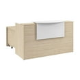 thumbnail image 2 of Arrive 72W x 72D L Reception Desk with Drawers in Natural Elm - Engineered Wood, 2 of 12