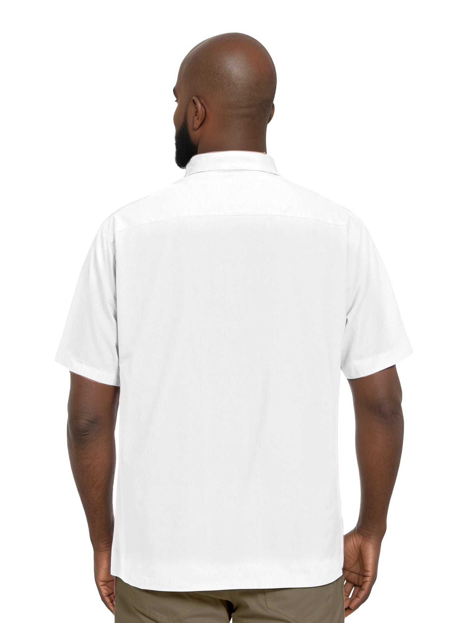 Havanera Men's and Big Men's Camp Collar Guayabera Short Sleeve Button-Down Shirt, Sizes S-5XL