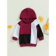 thumbnail image 2 of Toddler Baby Boys Hoodie Sweatshirt Casual Contrast Color Long Sleeve Pullovers, 2 of 8
