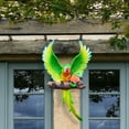 thumbnail image 6 of Realistic Parrot Statue Sculpture Polyresin Parrot Ornament Wall Art Hanging Parrot Wall Decor for Outside Home Kitchen Patio, 6 of 8