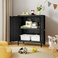 thumbnail image 4 of Small 2 Transparent Door Metal Storage Side Buffet Cabinet for Bed Room,Living Room,Entryway,Hallway,Home,Hotel,Office,Garage,Kitchen,1 Removable Shelf, 4 of 9