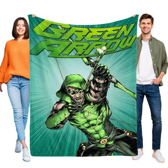 Green Arrow-Anti-Pilling Flannel Blanket Soft Lightweight Plush Fuzzy Cozy Luxury Blanket for Home and Kitchen Use – Perfect for Kids and Adults 40"*60"(100cm*150cm)