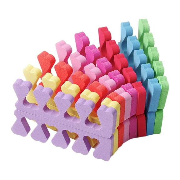 6 Pairs Random Color Toe Separators Soft Sponge for Manicure and Pedicure Reusable