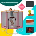 thumbnail image 2 of Trampolin Tumbling Niños Brincolin Infantil Red Seguridad Rosa, 2 of 8