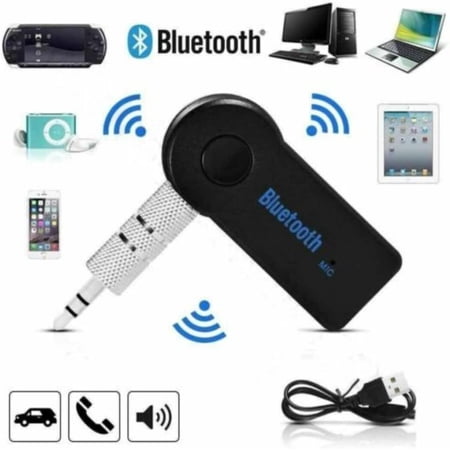 Wireless Bluetooth 3.5mm AUX Audio Stereo Music Car Receiver Adapter With Mic