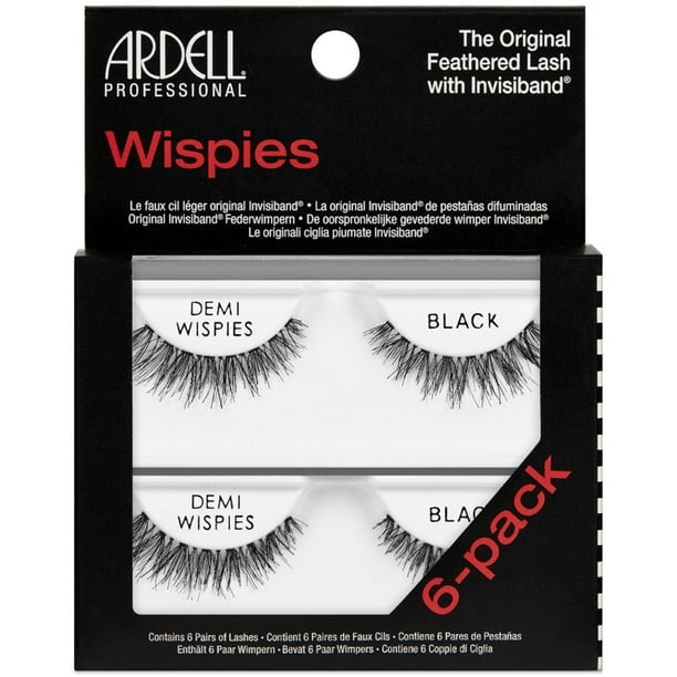 Ardell Eyelash Demi Wispies Black, 6pc Easy to Apply