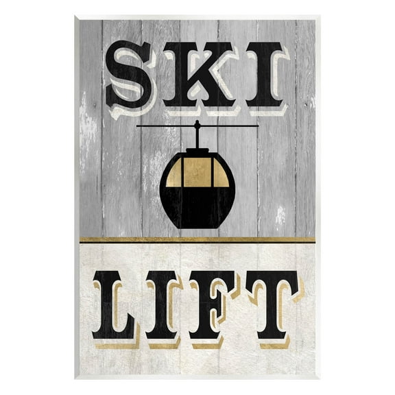 Stupell Industries Ski Lift Winter Sports Graphic Art Unframed Art Print Wall Art, Design by Livi Finn