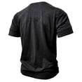 thumbnail image 5 of JTieacloth Heart Shirt Male Spring Short Sleeve Solid Color Letter Stripe Stitching Short Sleeve Top, 5 of 6