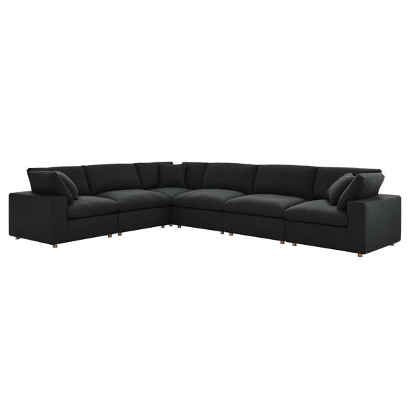 Modular Sectional Sofa Couch, Black, Fabric, Living Kitchen Cafe Bistro Hospitality Restaurant, Modern Contemporary HB33226