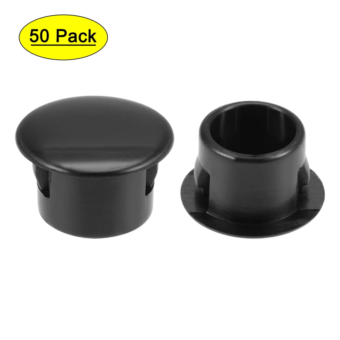 Hole Plugs Black Plastic 13mm(1/2inch) Snap in Locking Hole Tube