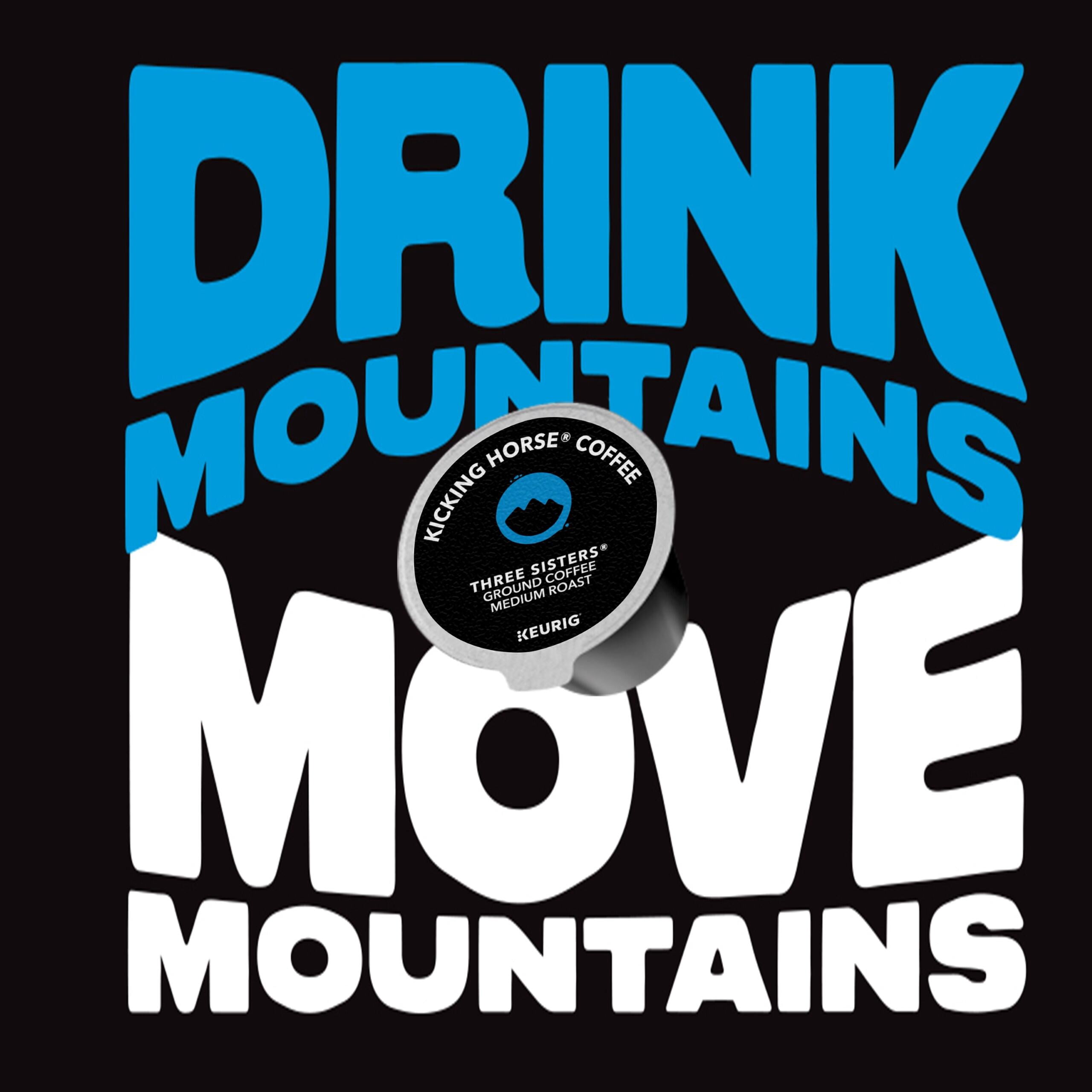Kicking Horse Coffee, Three Sisters, Single Serve Keurig K-Cup Pods, Medium Roast Coffee, 60-Count Box