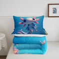 thumbnail image 5 of Manfei Sea Animal Axolotl King Size Comforter Sets,Cartoon Animals Print Comforters King Size,Reversible,3pcs,1 Comforter and 2 Pillowcases, 5 of 7