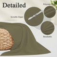 thumbnail image 3 of Sage Green Queen Pillow Covers, Brown Solid Color Simple Abstract Soft Breathable Throw Pillow Cases with Invisible Zipper, Decorative Pillowcase Pillows Protectors for Sofa Bed Chair 20"x30", 3 of 9