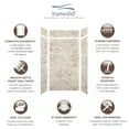 thumbnail image 4 of Transolid SWKX48368412-49V Saramar 48" W X 36" D X 96" H Six Panel Shower Wall Kit - Sand, 4 of 5