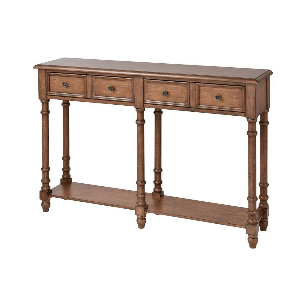 48 inch Console Table Dark Mahogany Stain 48 inch Console Table Bailey