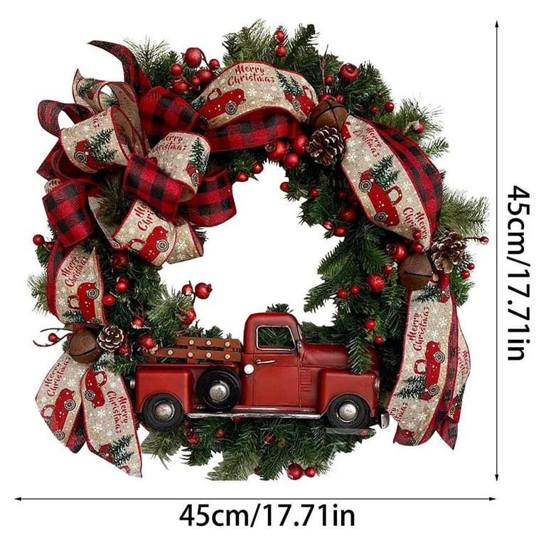 Vintage Wood Red Truck Garland Christmas Tree Ornament Hang Holiday Xmas Decor Vintage Wood Red Truck Garland Christmas Tree Ornament Hang Holiday Xmas Decor