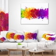 thumbnail image 4 of Designart Artistic Watercolor Splash - Abstract Throw Pillow - 16x16, 4 of 5