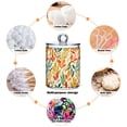 thumbnail image 6 of Yayeee 4 Pack Qtip Holder Bathroom Cotton Swab Canister with Lid Clear Dispenser Set, Orange Autumn Leaves, 6 of 6