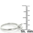 thumbnail image 3 of Ladies 14K Princess Cut Natural 0.4 Ctw Diamond Solitaire Engagement Ring (White Gold Size 9), 3 of 3