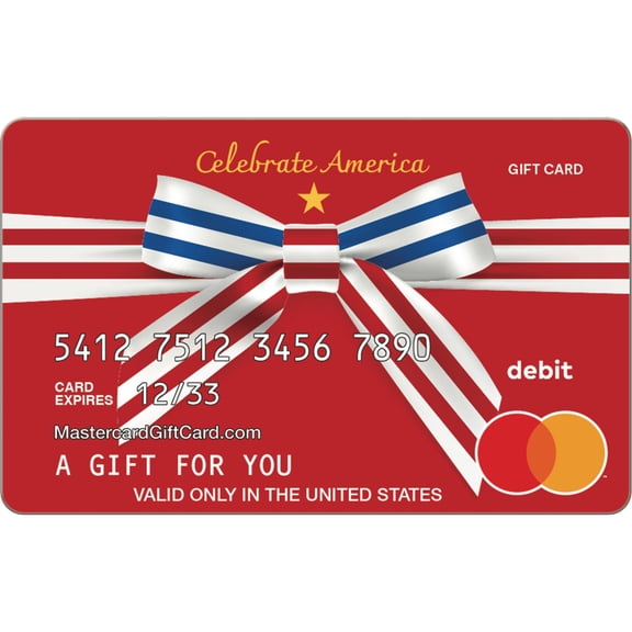 Mastercard® $20-$500 eGift Card Patriotic Ribbon (Plus $6.84 Purchase Fee) [Email Delivery]