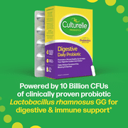 Culturelle Probiotics Digestive Support Daily Supplement, Made with Prebiotics, Promotes Gut Health for Adults, 50 Count