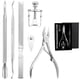 thumbnail image 1 of Kit de herramientas para uñas encarnadas Brillar 6 piezas acero inoxidable estuche negro, 1 of 5