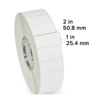 Zebra Z-Perform 2000D Direct Thermal Labels, 2" x 1" Label, 3" Core, 5,500 Labels Per Roll, 8 Rolls