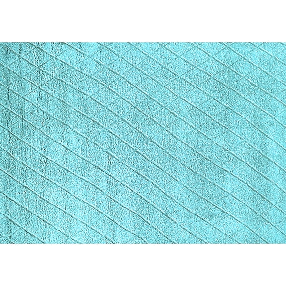 Ahgly Company Indoor Rectangle Solid Light Blue Modern Area Rugs, 2' x 4'