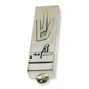 BJ-MZ-M176-1 Sterling Silver Mezuzahs - Sterling Silver Mezuzah Jerusalem panorama and letter Shin