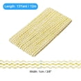 thumbnail image 2 of 13 Yards Gimp Braid Trim, 3/8 inch Upholstery Braid Trim for Costume Sewing DIY Crafts Gold White, 2 of 6