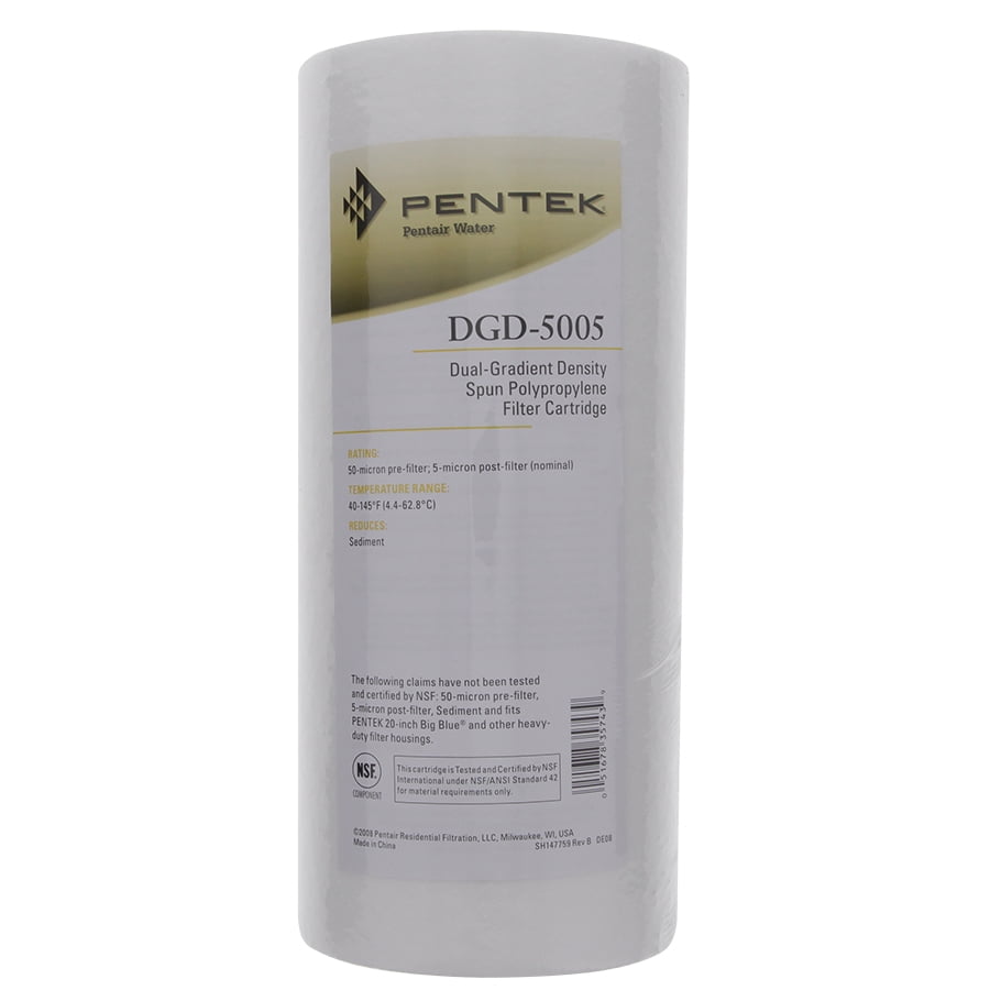 10 x 4-1/2 10 x 4-1/2 Pentair Industries DGD 5005 Pentek DGD-5005 Spun Polypropylene Filter Cartridge