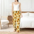 thumbnail image 4 of Fotbe Yellow Polka Dot Sunflower Pantalones de Pijama para Mujer, Pantalones de Dormir, Pantalones Pj con Cordón y Bolsillos-X-Large, 4 of 6