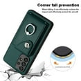 thumbnail image 4 of Designed for Samsung Galaxy A53 5G Case Wallet Credit Card Holder with Rotation Finger Ring Kickstand, Hidden Pocket Anti-Scratch PU Leather Shockproof Protective Cover for Galaxy A53 5G, Green, 4 of 7