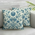 thumbnail image 3 of JRXY Green Water Lily Cushion Cover Botanical Floral Nymphaea Lotus Square Throw Pillow Covers Home Decorative Farmhouse Throw Pillow Case White, 3 of 5