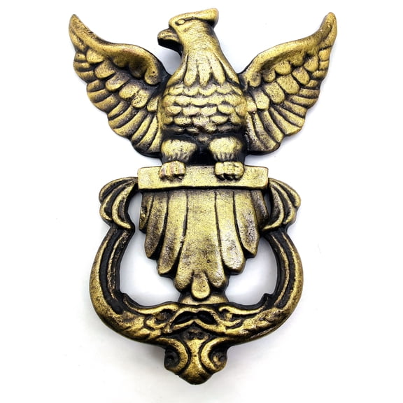 5MOONSUN5's Eagle Shape Victorian Style Doorbell Victorian Antique Style Cast Iron Handcrafted Door Knocker Eagle Decorative Hardware for Doors,