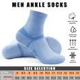 thumbnail image 2 of LWFBDTK Women’s Crew Athletic Socks, 4 Pairs – Moisture-Wicking Cushioned Sport Socks, Size 9.5-14.5, Blue, 2 of 6