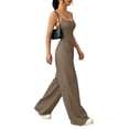 thumbnail image 4 of Jumpsuit for Women, Strapless Waist Cinching Wide Leg, Double-Strap Sleeveless Top, Ruched Waist, Solid Color, 4 of 6