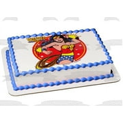 Wonder Woman Birthday ~ Edible Frosting Image Cake Topper 1/4 sheet