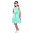 thumbnail image 2 of Kaerm Robe en Chiffon pour Filles Tout-Petits Robe de Demoiselle d'Honneur Turquoise 14, 2 of 7