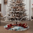 thumbnail image 4 of Fotbe Red Train Hot Air Balloon Pattern Christmas Tree Skirt, Tree Skirts Plush Christmas Decorations, Christmas Tree Skirts Xmas Decorations Holiday Party Decor-36", 4 of 6
