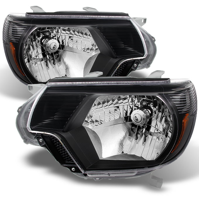 For 2012-2015 Toyota Tacoma Black Headlights Pickup Factory Replacement L+R