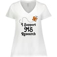 thumbnail image 3 of Inktastic Multiple Sclerosis MS Research Women's Plus Size V-Neck T-Shirt, 3 of 5