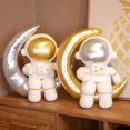 thumbnail image 2 of Funny Astronaut & Space Bear Stuffed Doll Cartoon Plush Toy Creative Astronaut Sitting On The Moon Toy Birthday Gift35cm- golden Moon35CM Deng Xun unisex, 2 of 2