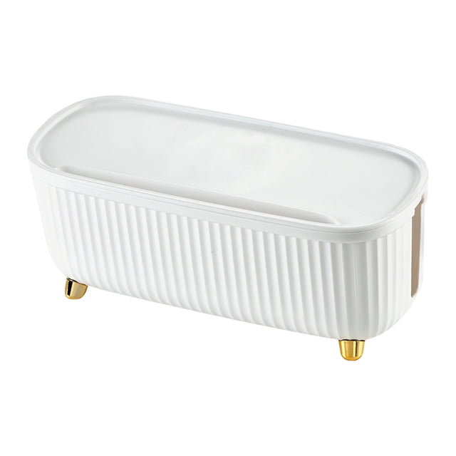 FRCOLOR Socket Storage Box Cable Organizer Container Storage Box Convenient Power Line Organizing Container,13.74"X5.91"X5.35"