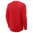 thumbnail image 3 of Men's Fanatics Red Carolina Hurricanes Adrenaline Push Long Sleeve Henley Shirt, 3 of 3