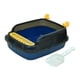 thumbnail image 1 of Lavabo para arena para gatos con tapa abierta, arenero para mascotas, orinal para gatos, inodoro para gatitos, alto Azul S, 1 of 9