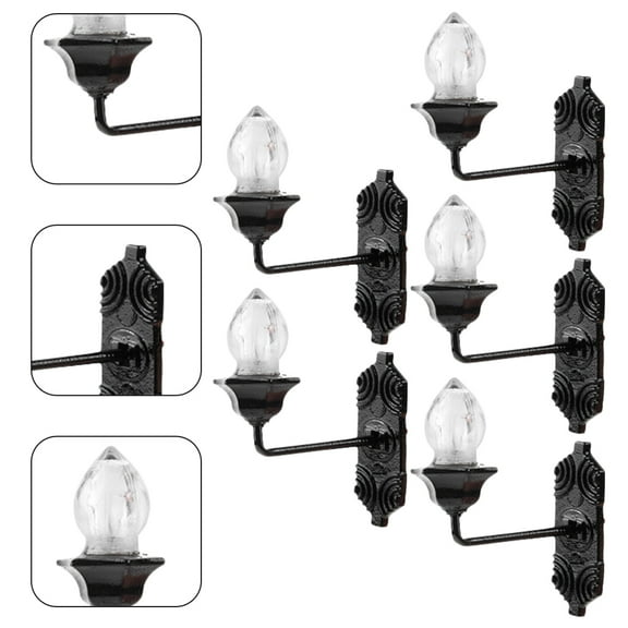 TABLZONE Small LED Lights for Dollhouse Mini Wall Lamps White Light Decorative Lighting 5pcs