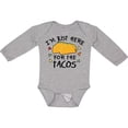 thumbnail image 3 of Inktastic Im Just Here For The Tacos Cinco De Mayo Boys or Girls Long Sleeve Baby Bodysuit, 3 of 5