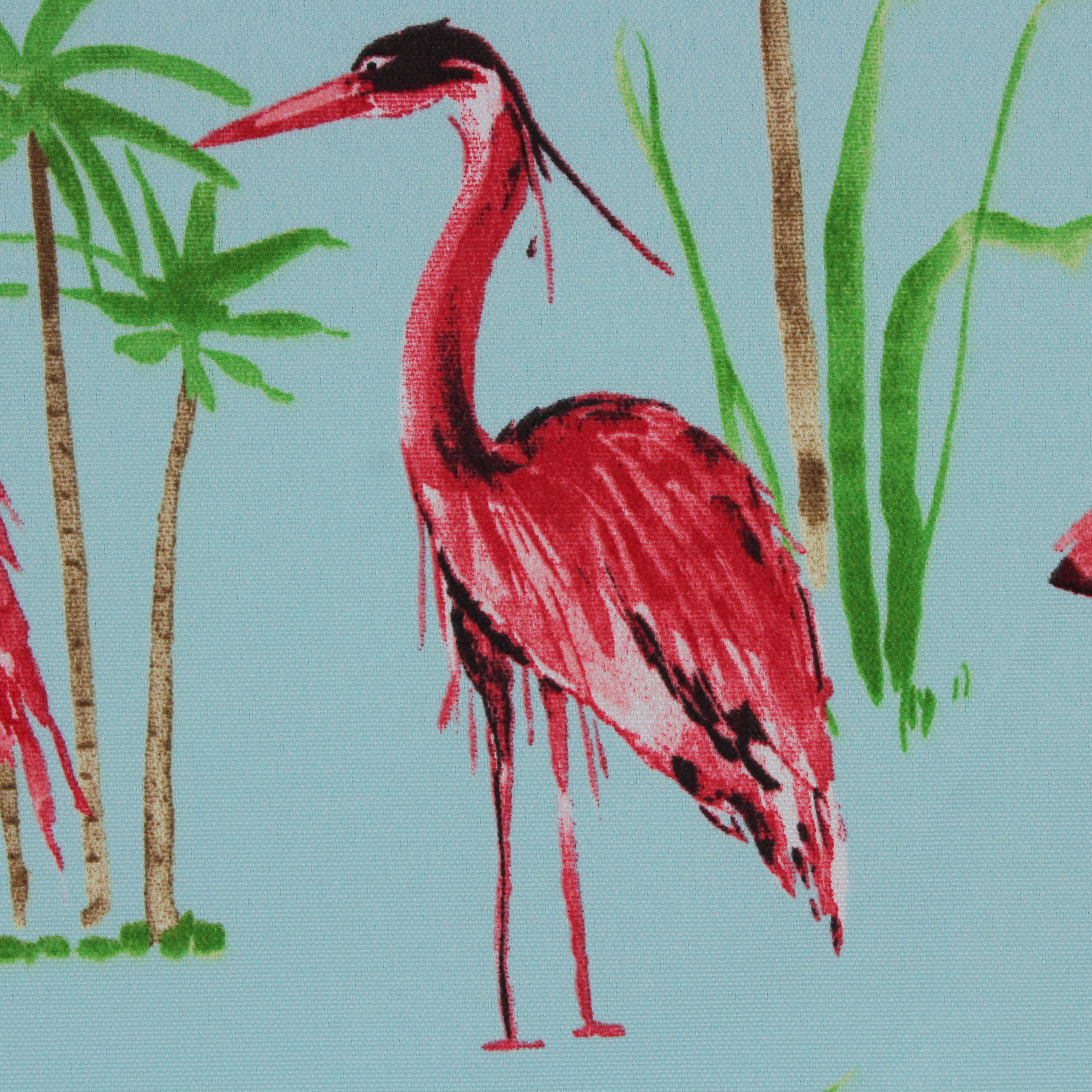 Berkshire Home 100% Polyester Flamingo Aqua Fabric, 54" Wide, Sold by the Yard, Indoor/Outdoor Use