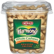 Emerald Harmony: Roasted Salted Whole Cashews, 14 Oz